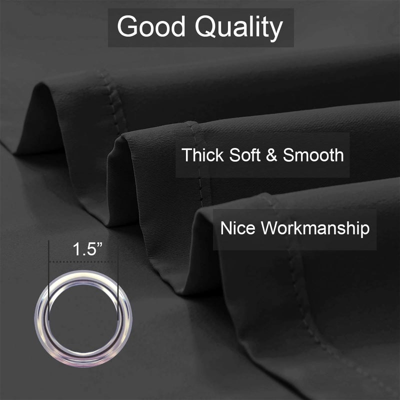 LA PALMA Thermal Insulated Blackout Darkening Grommet Living Room Curtains Window Drapes for Bedroom Pack of 2 Panels - Image 5